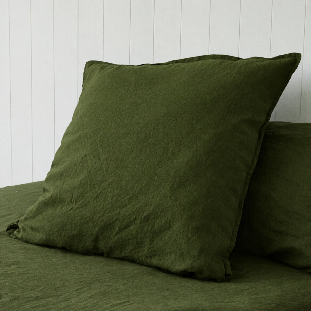 Army Green Euro Pillowcases Pair