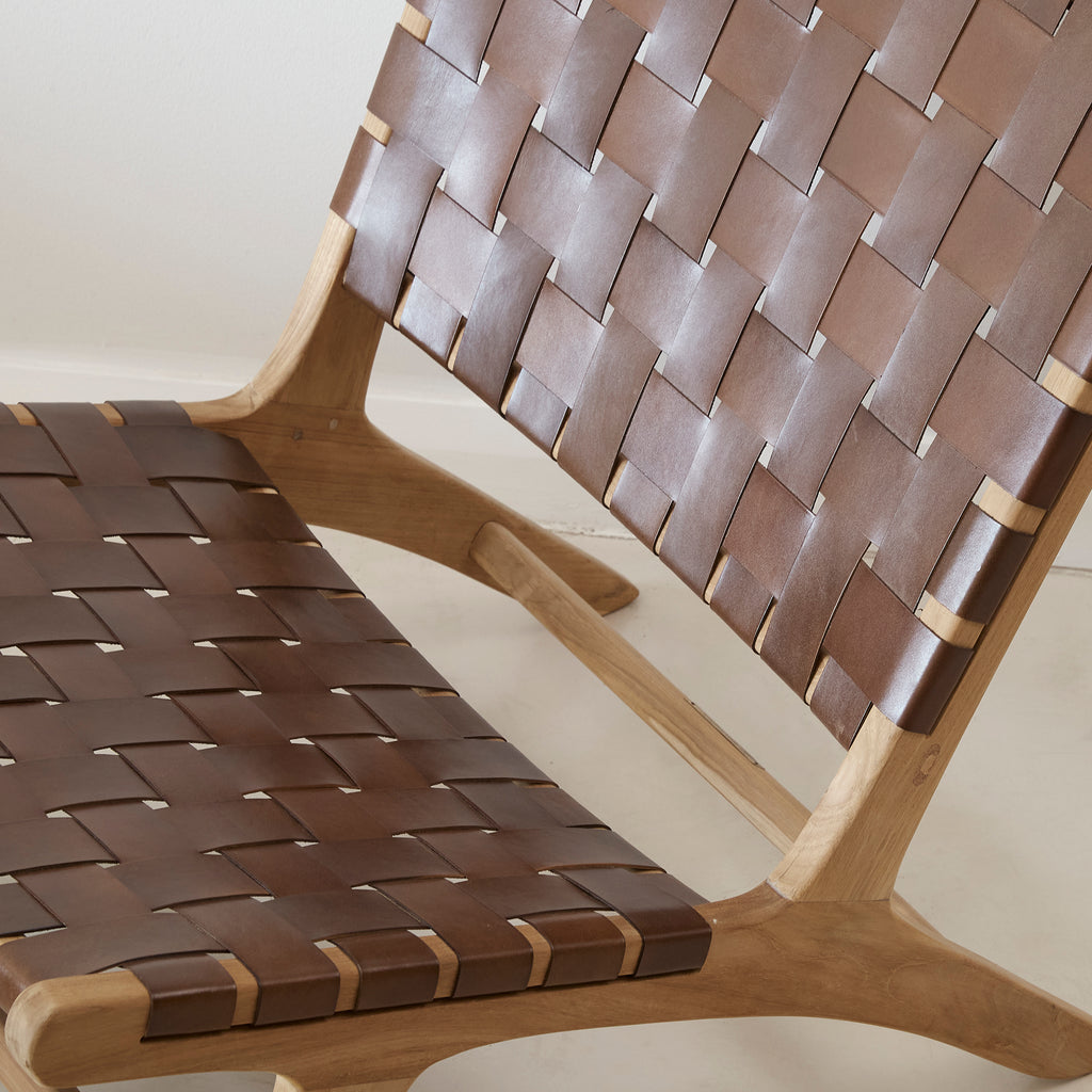 Montauk Dark Brown Leather Occasional Chair