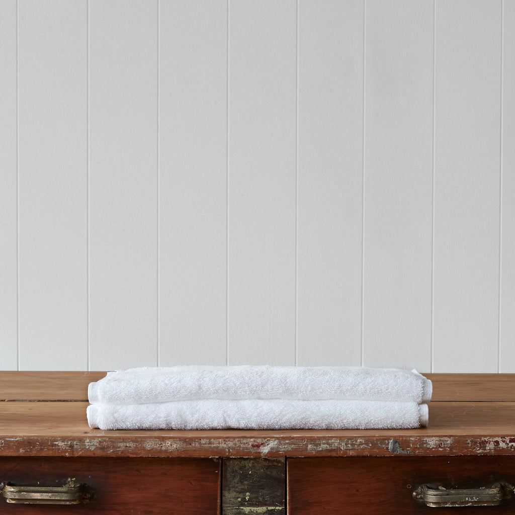 Plush White Hand Towels