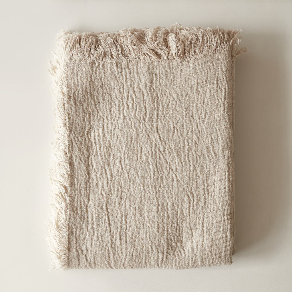 Oatmeal Linen Blanket