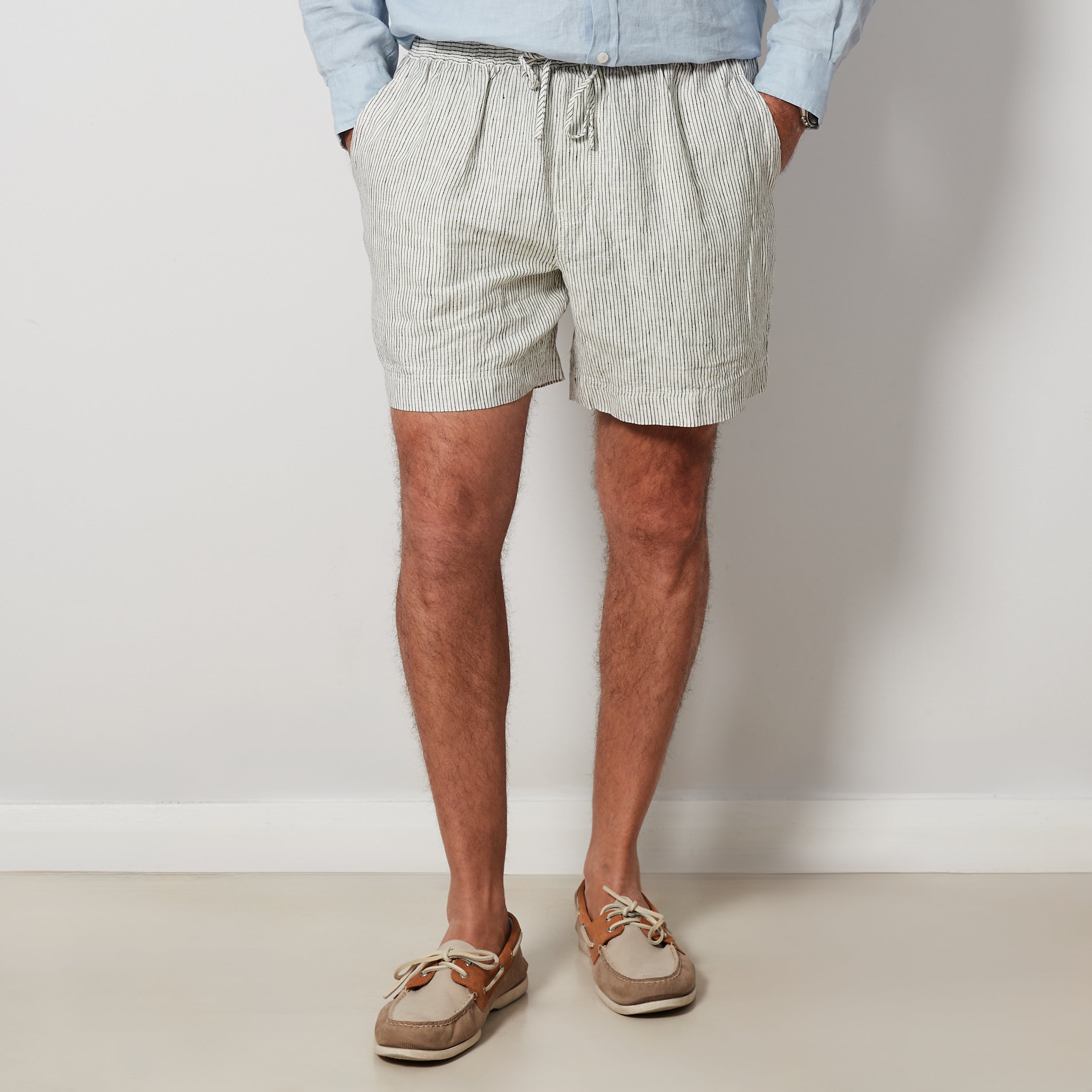Pinstripe Linen Shorts – Montauk