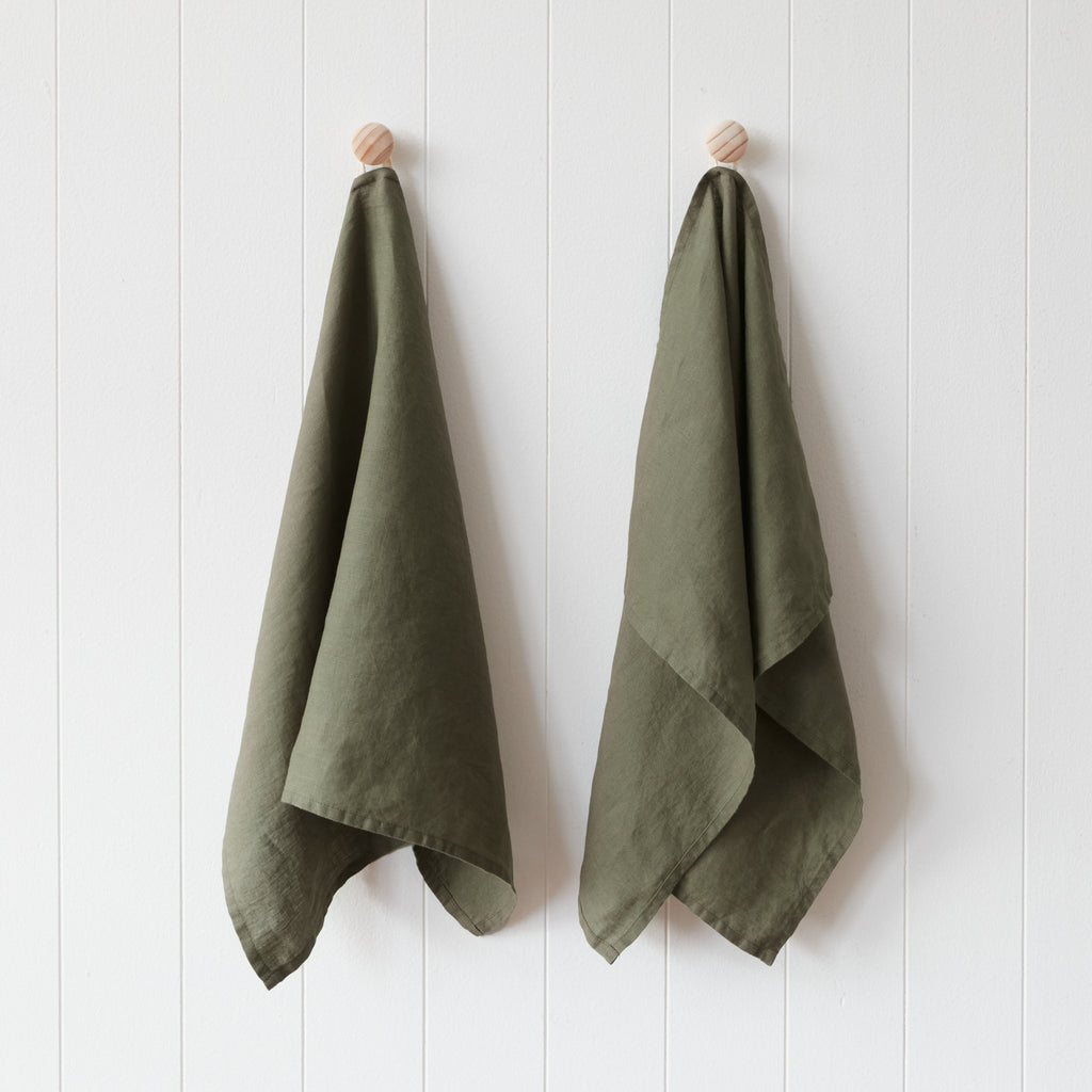 Army Green Tea Towels