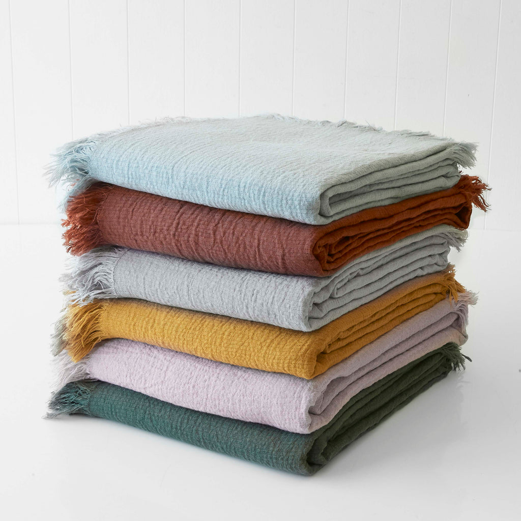 Mustard Linen Blanket