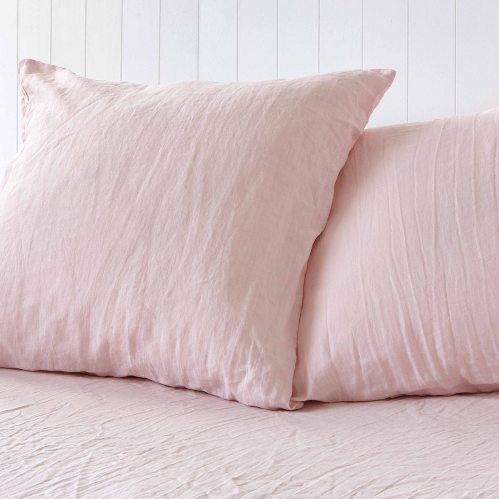 Powder Rose Euro Pillowcases Pair