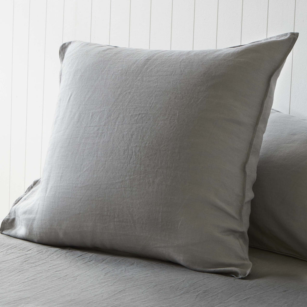 Storm Grey Euro Pillowcases Pair