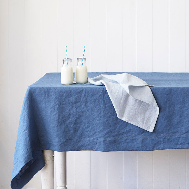 Vintage Denim Blue Table Cloth