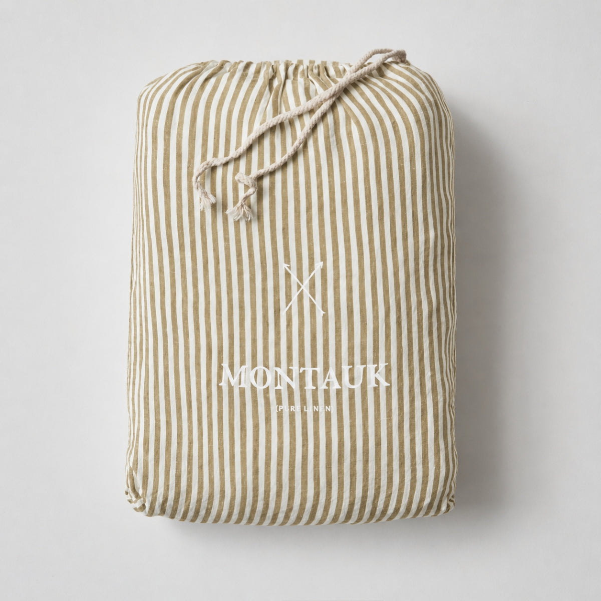 Olive Stripe Quilt Cover