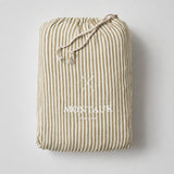 Olive Stripe Quilt Cover