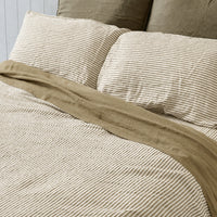 Olive Stripe Quilt Cover