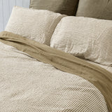 Olive Stripe Quilt Cover