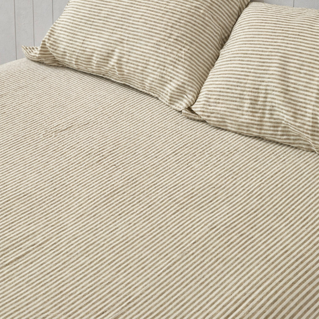 Olive Stripe Fitted Sheet
