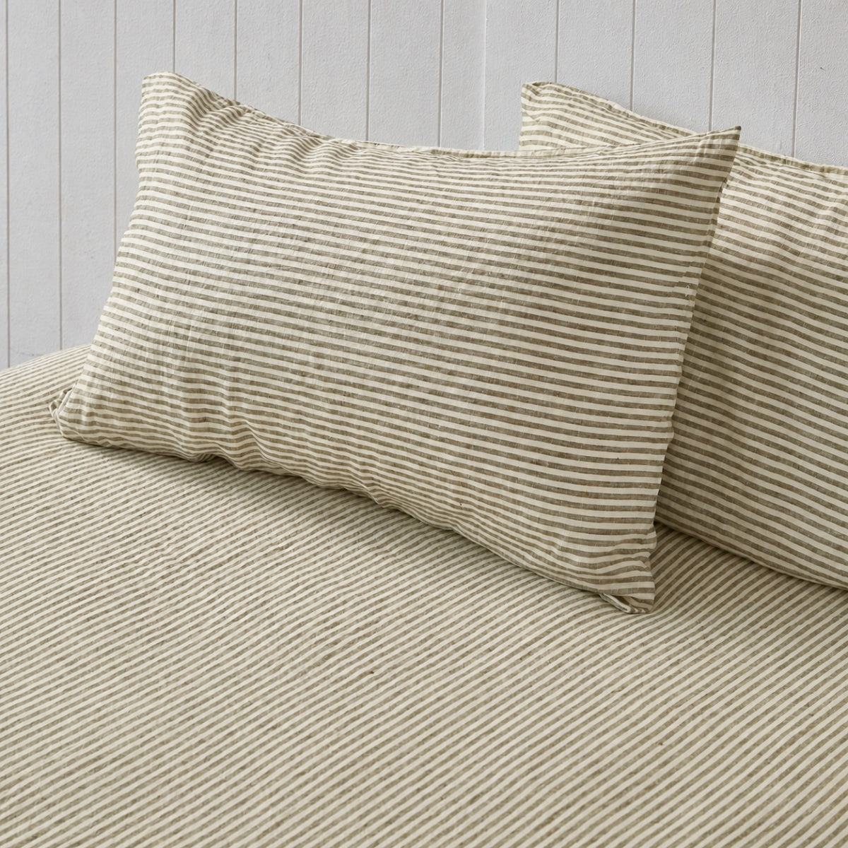 Olive Stripe Sheet Set