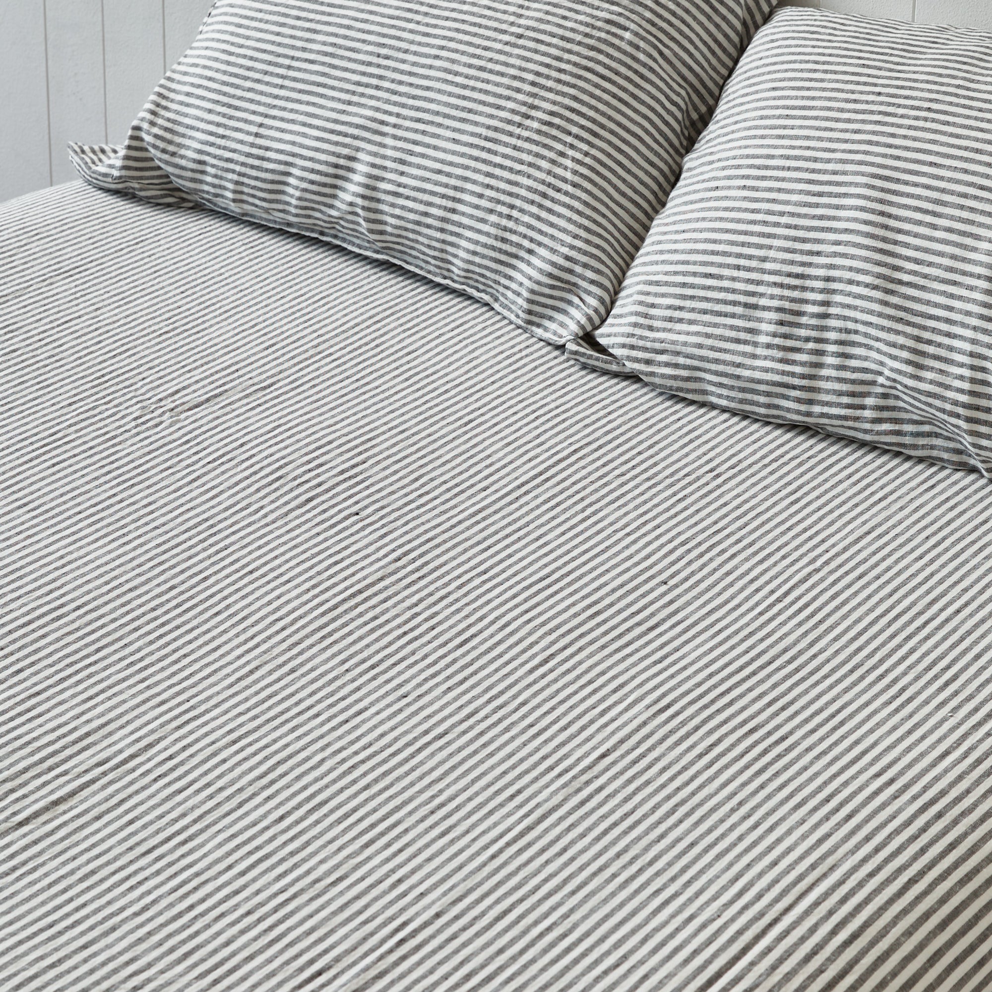 Coal Stripe Sheet Set