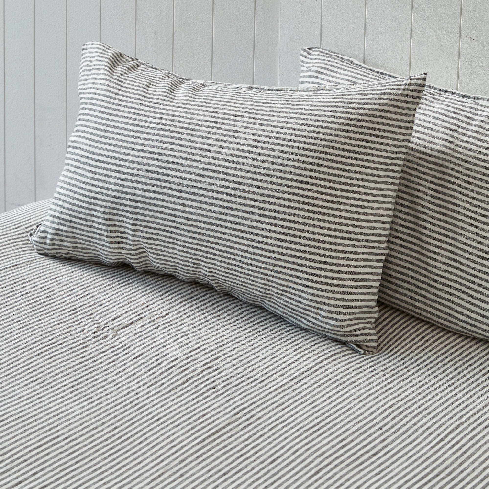 Coal Stripe Sheet Set