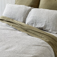 Coal Stripe Quilt Cover