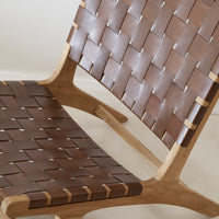 Montauk Dark Brown Leather Occasional Chair
