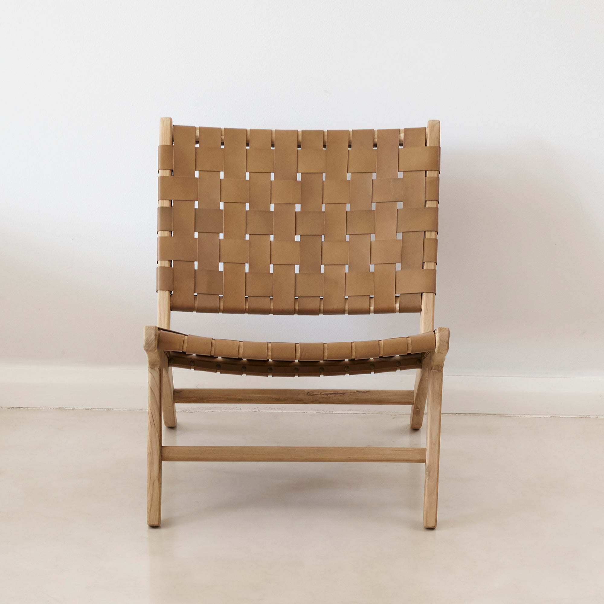 Montauk Tan Leather Occasional Chair