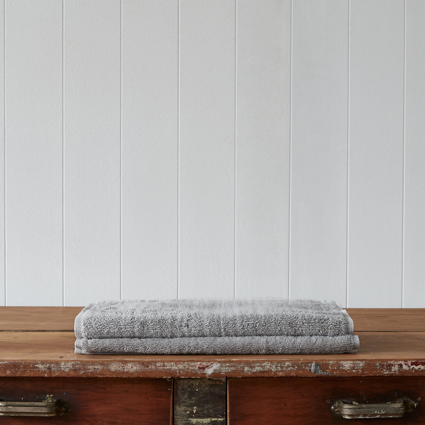 Plush Cool Grey Hand Towels