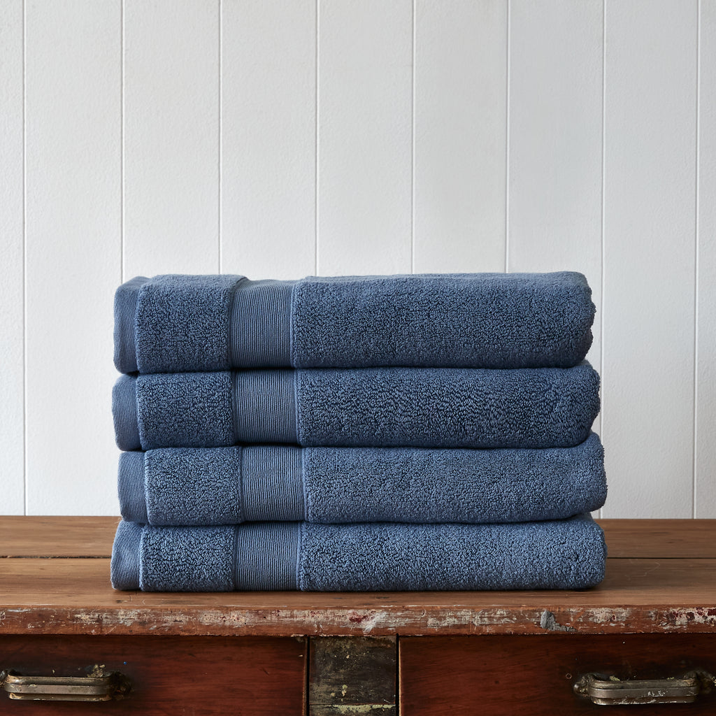 Mid Blue Bath Towels