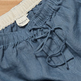 Marine Blue Linen Shorts