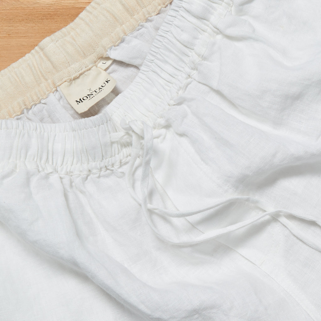 White Linen Shorts