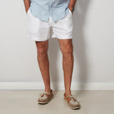 White Linen Shorts