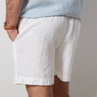 White Linen Shorts