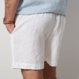 White Linen Shorts