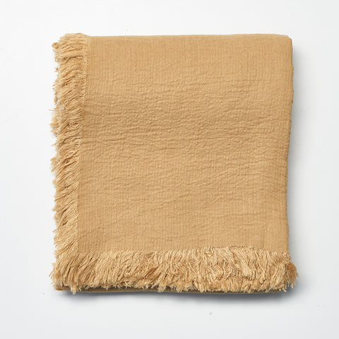 Cream Linen Blanket
