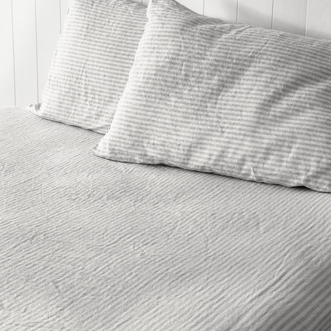 Coal Stripe Fitted Sheet