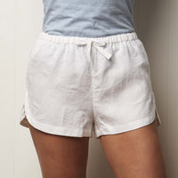 Milkcloud White Linen Shorts