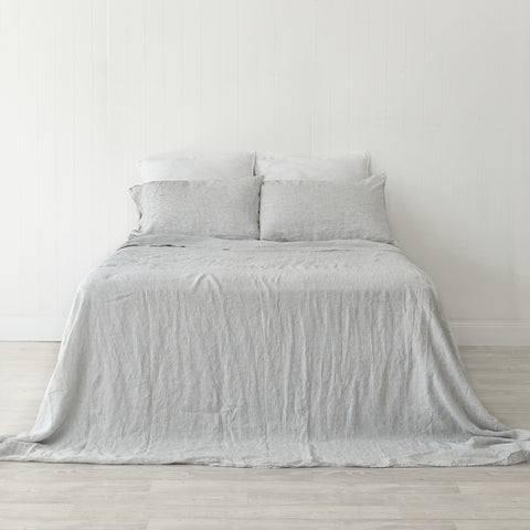 Pale Blue Linen Blanket